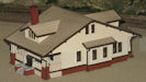 Download the .stl file and 3D Print your own The Vallonia Home HO scale model for your model train set.